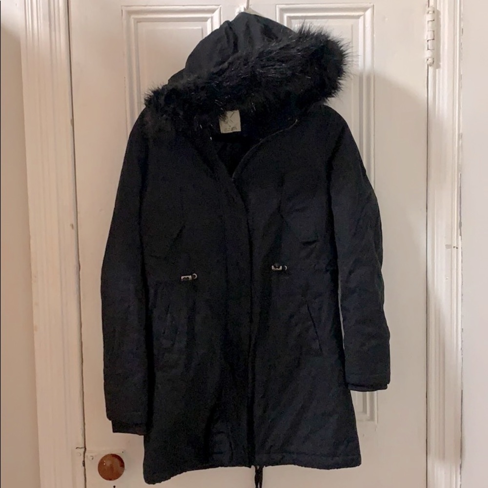 Pins & Needles Black Parka